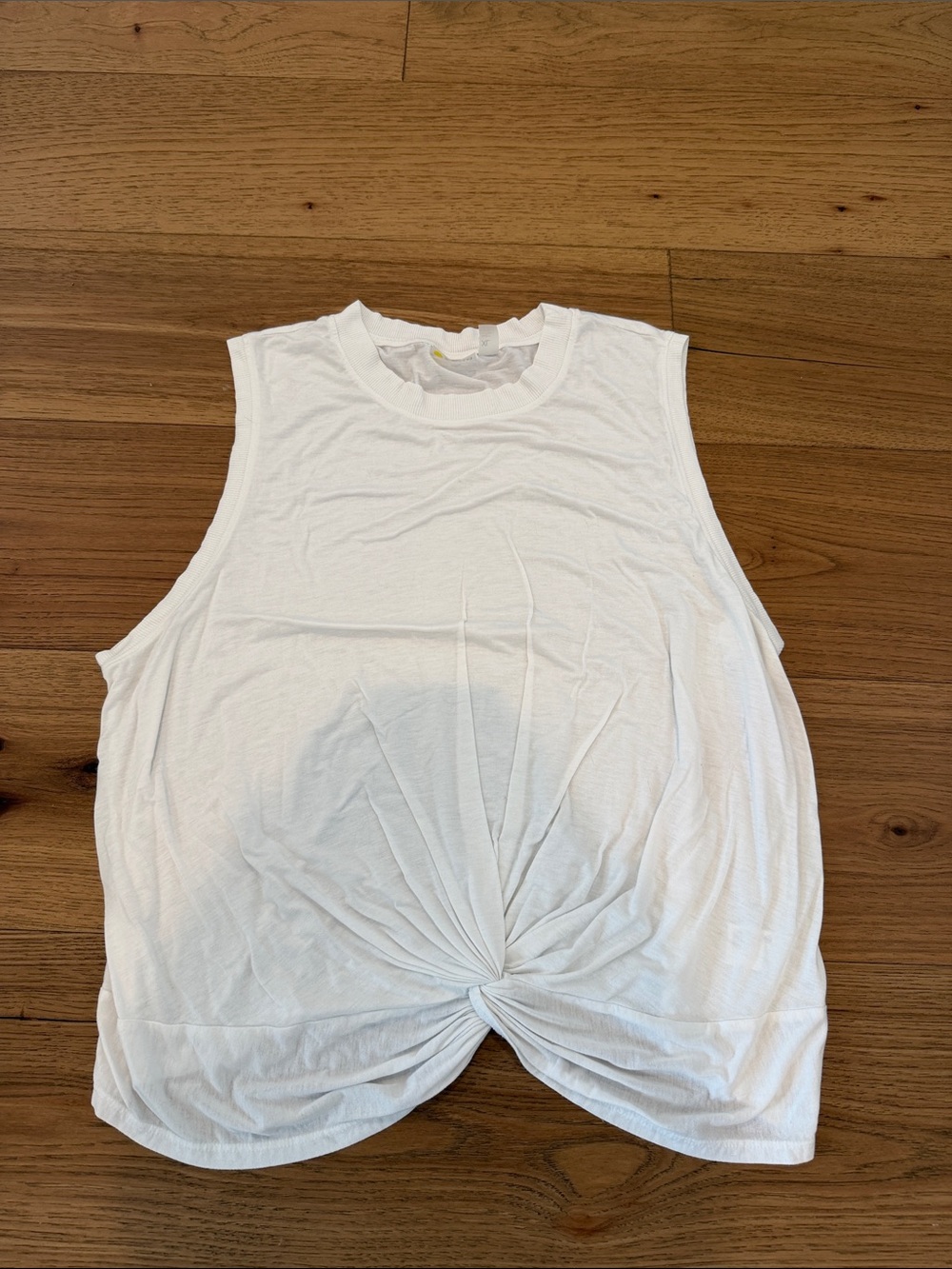 Zella White Twist-Knot Tank Top